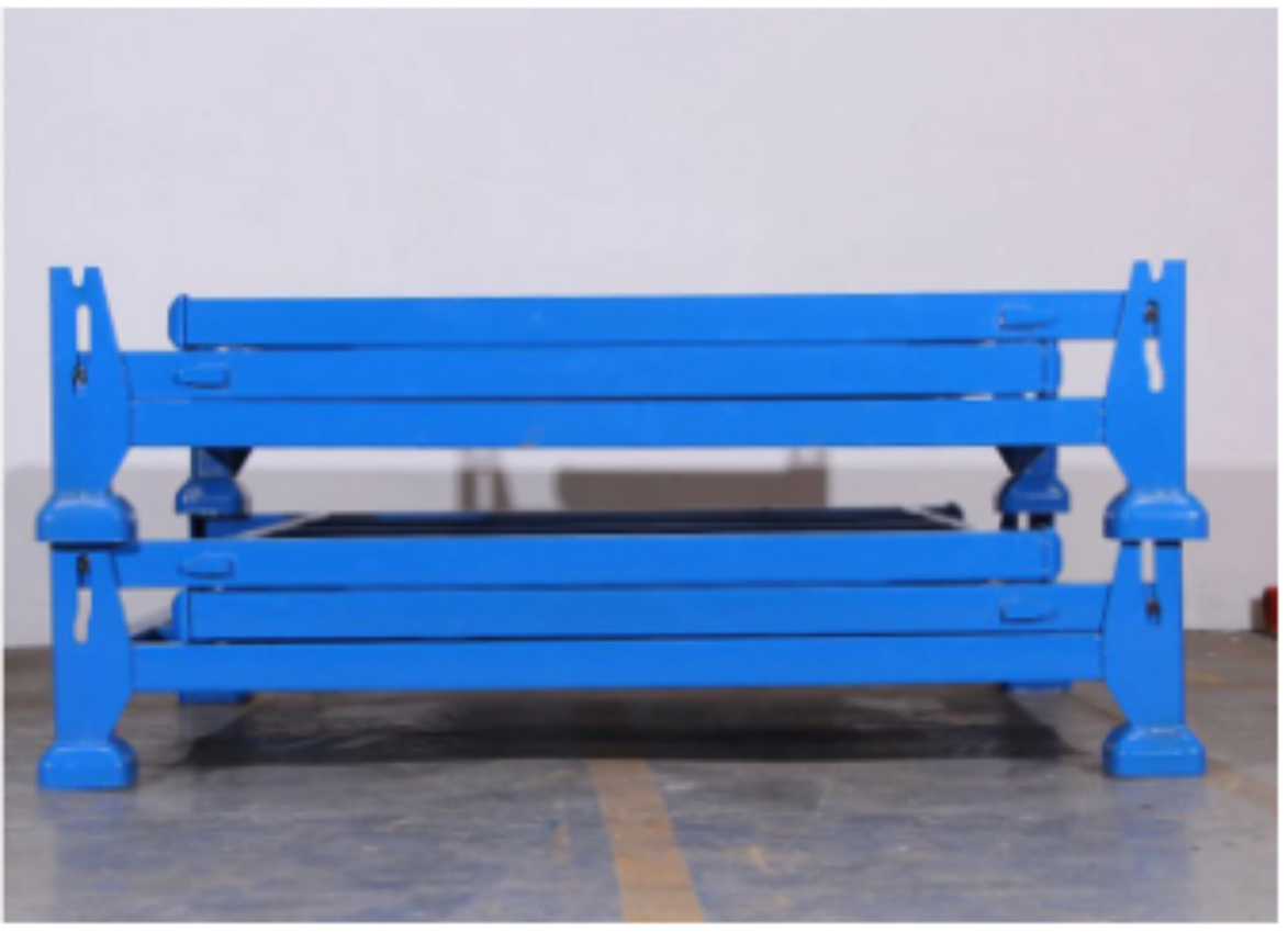Mracking Custom Heavy-Duty Powder Coating Steel Foldable Metal Warehouse Stacking Rack Stackable Foldable Steel Pallets Storage