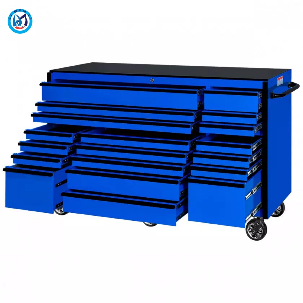 183*63*120cm Metal Tool Cabinet 19 Caster Black 2025 OEM High Quality