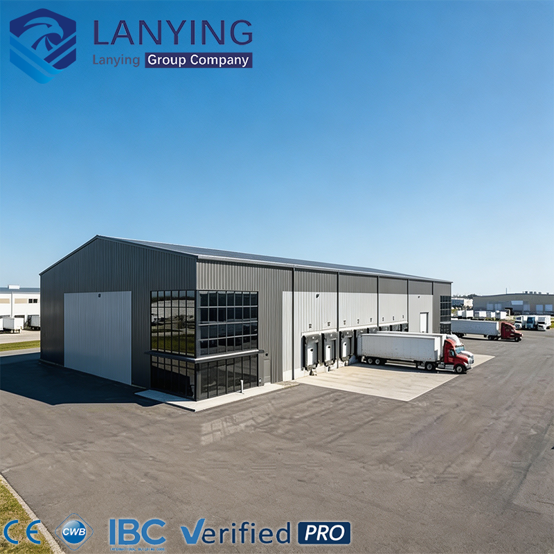 1000 Square Meter Prefabricated Ready Made Steel Structure Warehouse Building For Food Factory