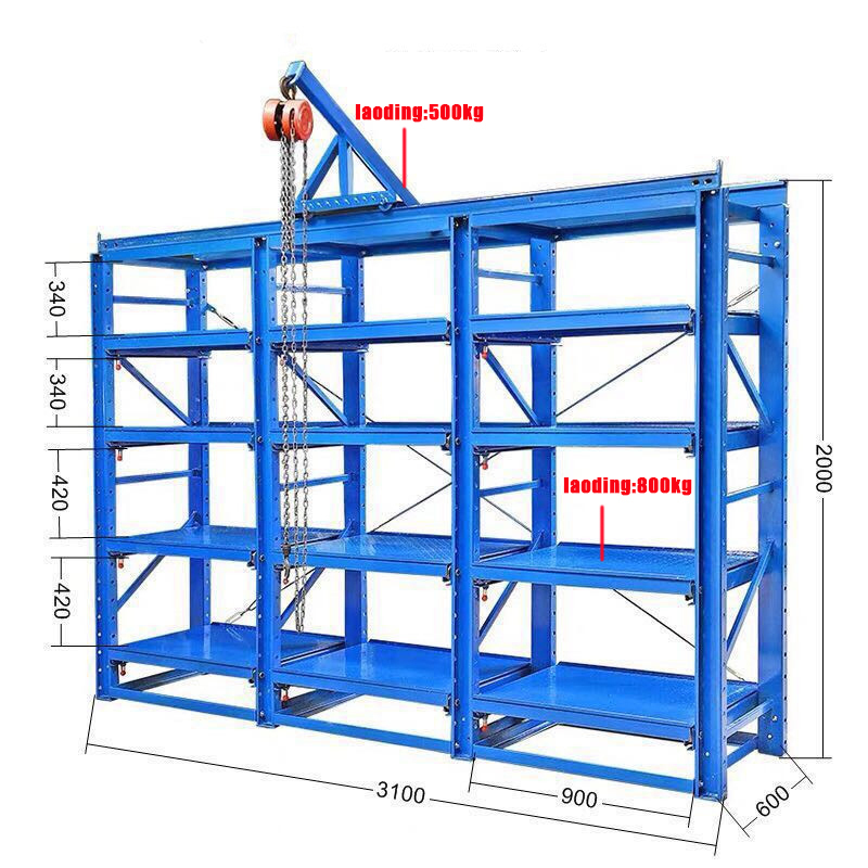 Customized Premium Quality Custom-Tailor Warehouse Storage Drawer Shelving Factory Heavy Duty Mould Rack