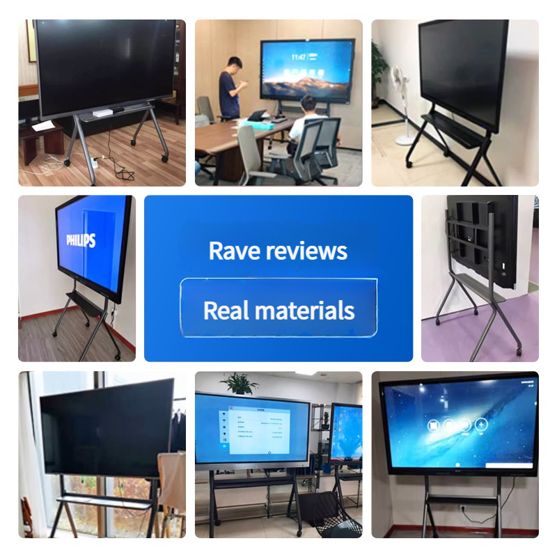 Electric Rolling Mobile Led Tv Stand Floor Motorized Standing Bracket Trolley Holder Rack Tv Mounts Carts with Wheels