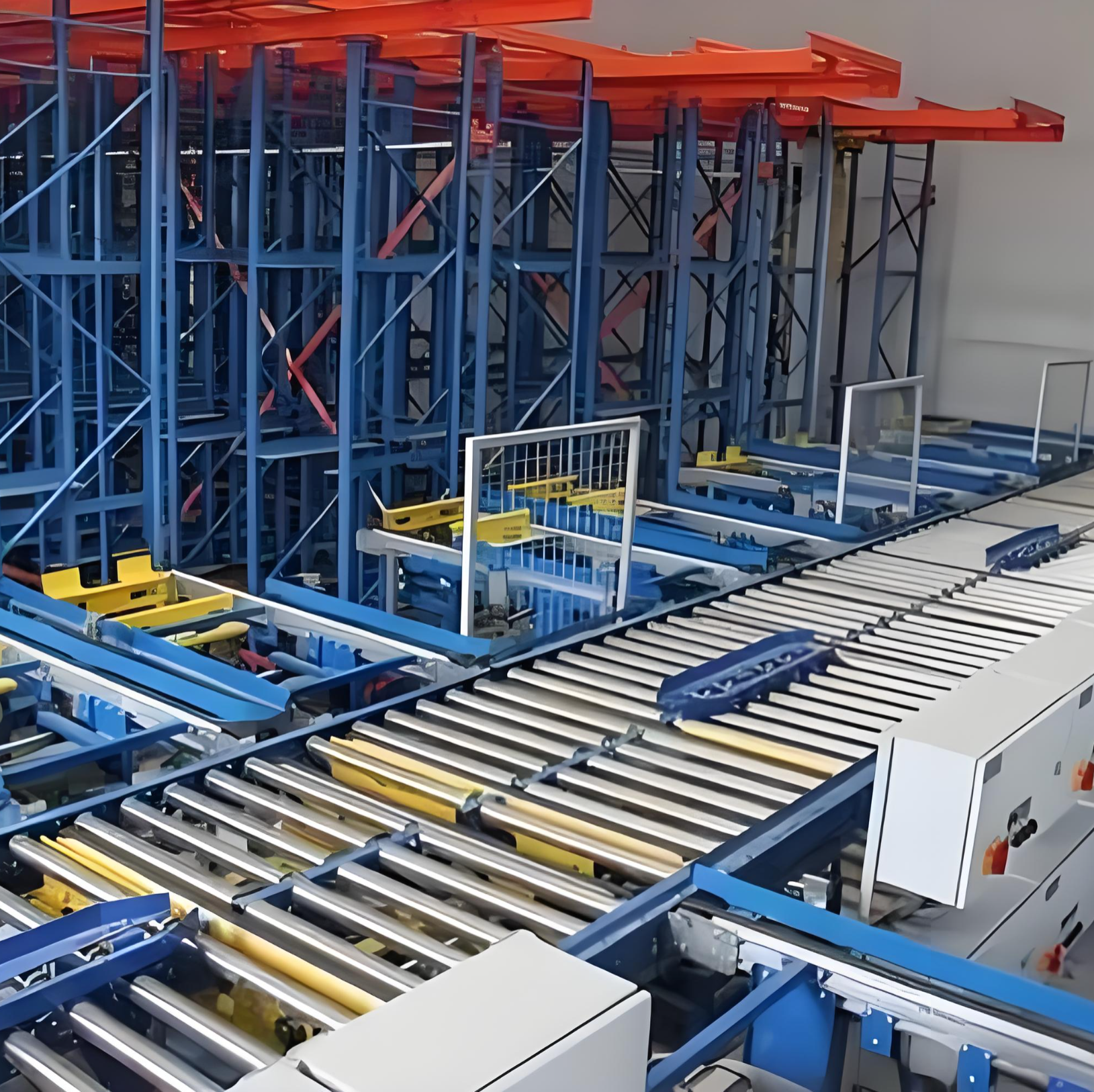Double-Deep AS/RS Racking PLC-Controlled Motorized System Engine High Efficiency Adjustable Speed Maximizing Warehouse Storage