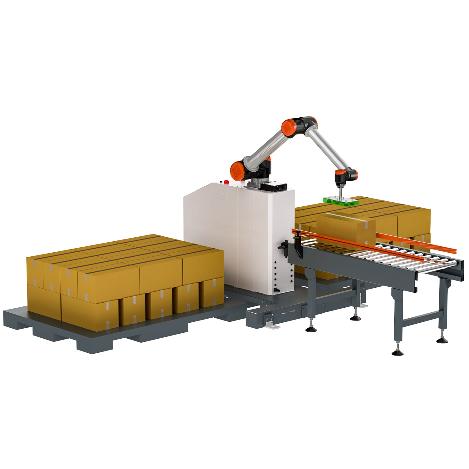 Heavy-Duty Cobot Palletizer For 20kg Carton Stacking