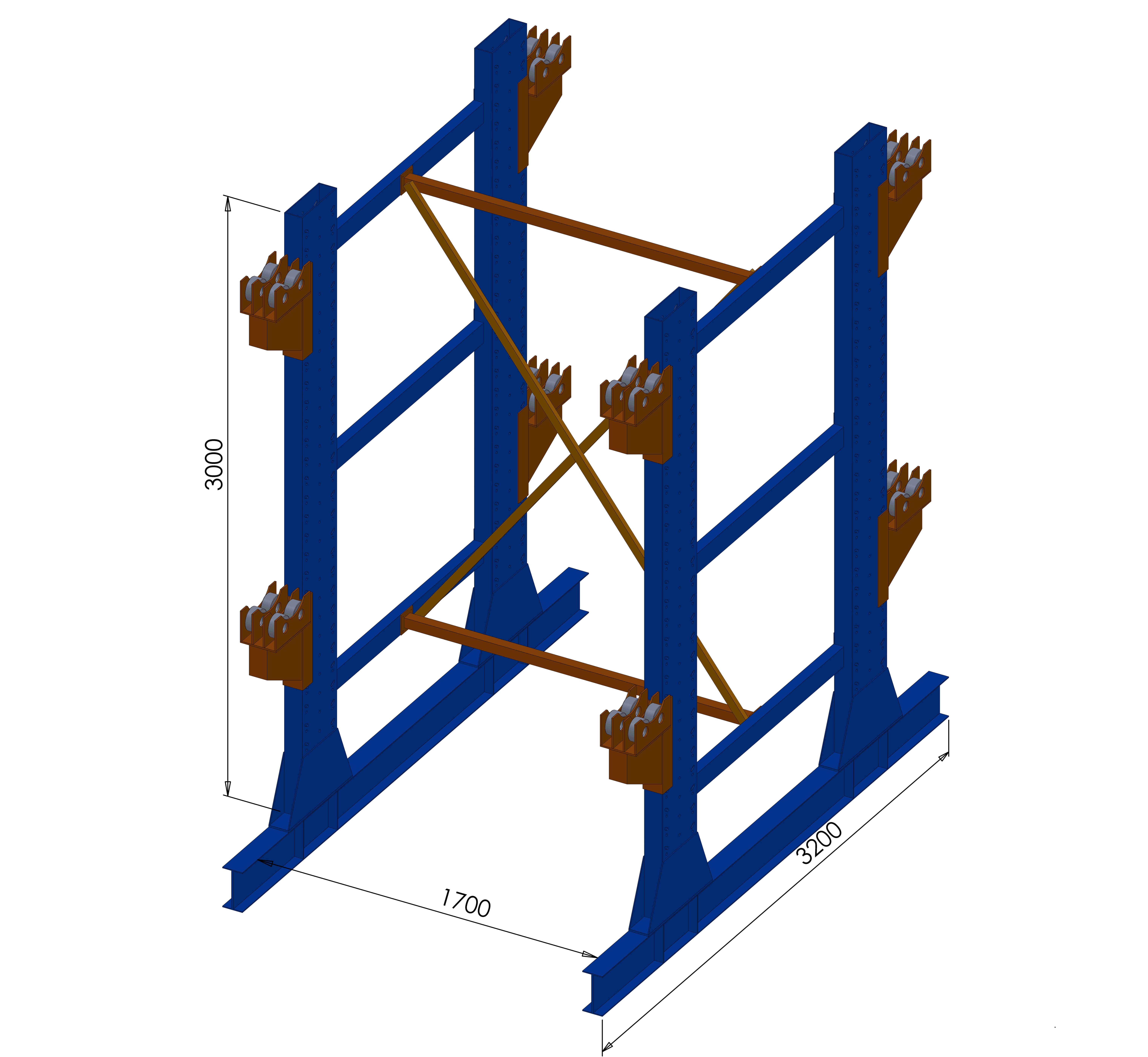 Heavy Duty Cable Drum Storage Rack Overview