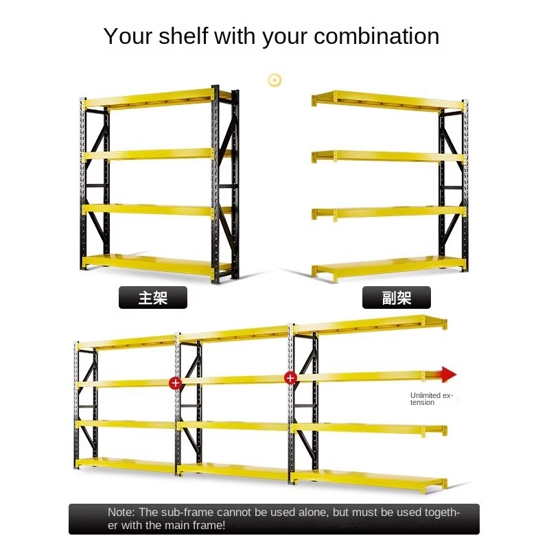 Heavy-duty Cold-rolled Steel Multi-tiered Ultra-strong Load-bearing Warehouse Shelving Racking for Factories Hardware/Mold