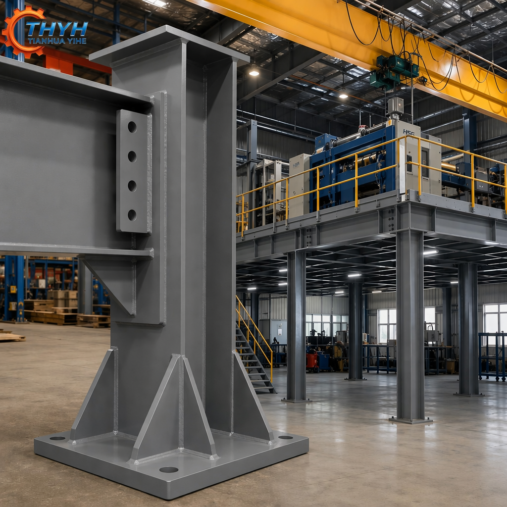 Heavy-Duty Welded Mezzanine Floor Structure Shot Blasted Primer Painted Q345 Q355 Heavy Plate Full QC Certified Stainless Steel