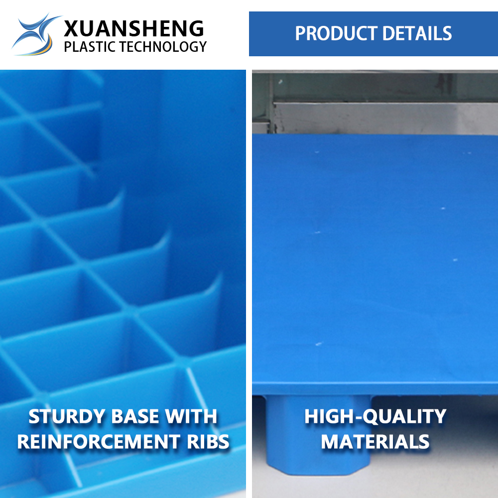 NEXARA 1200*800 Nine Feet Solid Top Rack Durable HDPE Nestable Steel Pallet for Warehouse Storage and Transportation