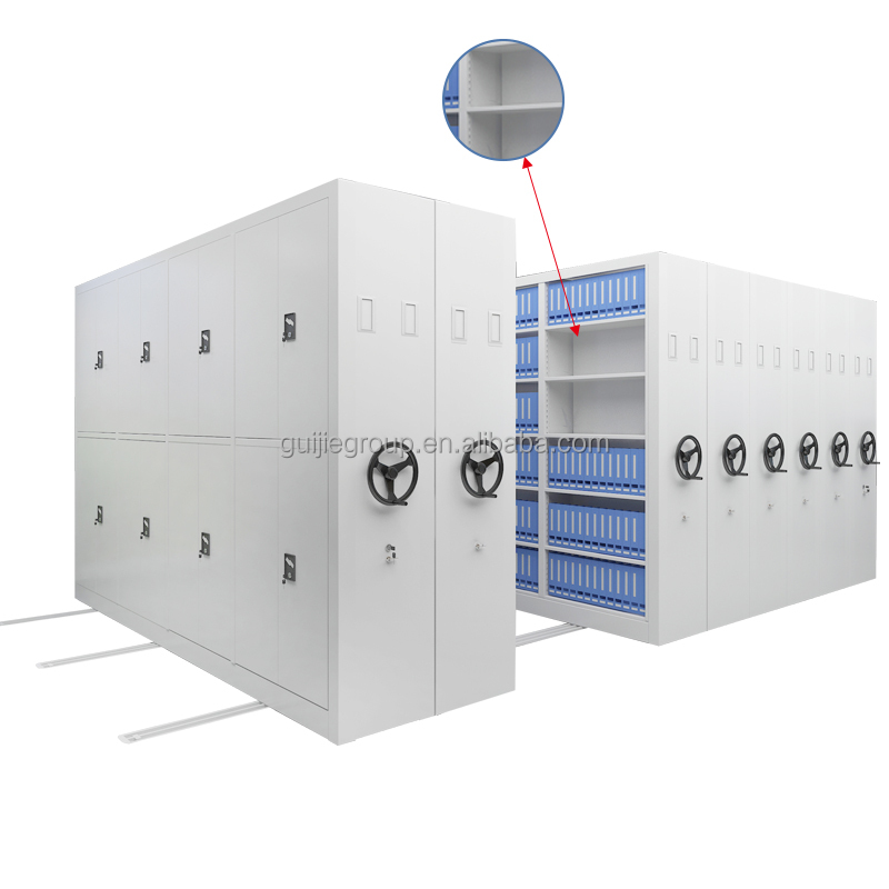 Removable Mobile Filing Cabinet Steel Dense Rack Shelving Storage System for School and Hospital Use Durable Modular Design