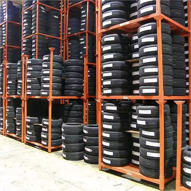 Multifunctional Heavy Duty Steel Multi-level Warehouse Rack Tire Stack Wheel Display Auto Repair Shop Stackable Shelf