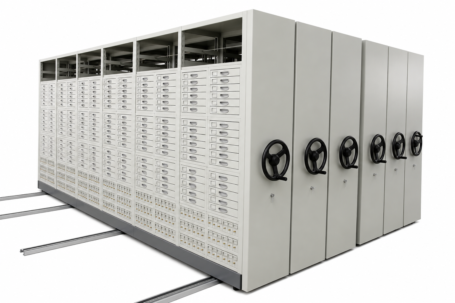 Shandong Wholesale Price Metal Manual Mobile Cabinet Smart Electric Voice Control Five-tier Mobile Shelving
