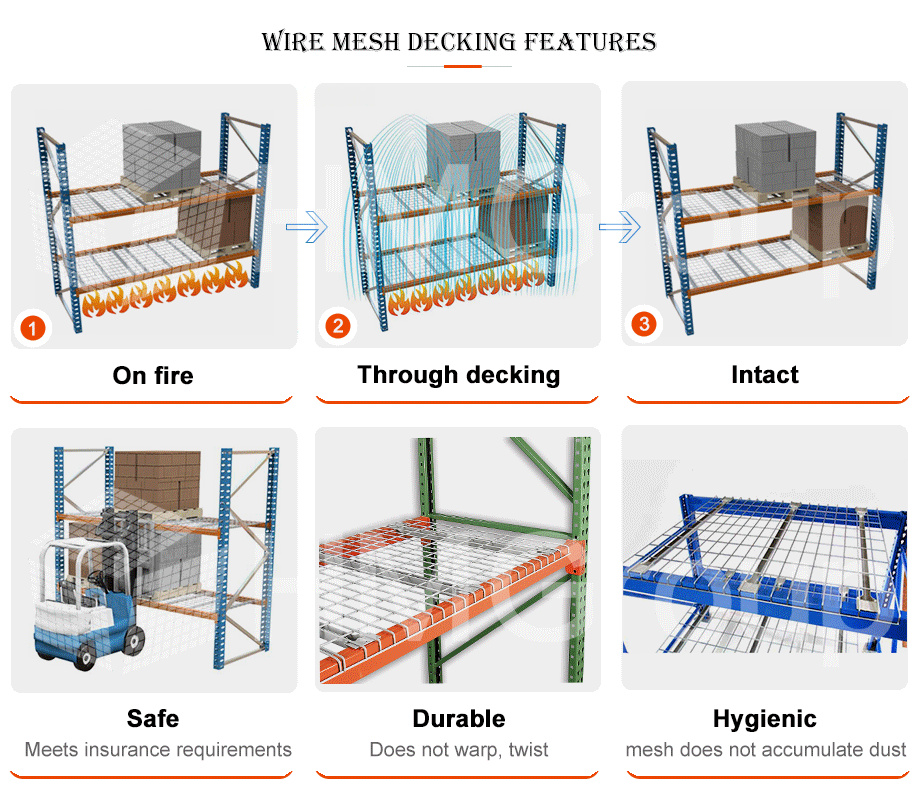 High Quality Corrosion Protection Powder Coated Galvanized Welded Flat Wire Mesh Decking Railing