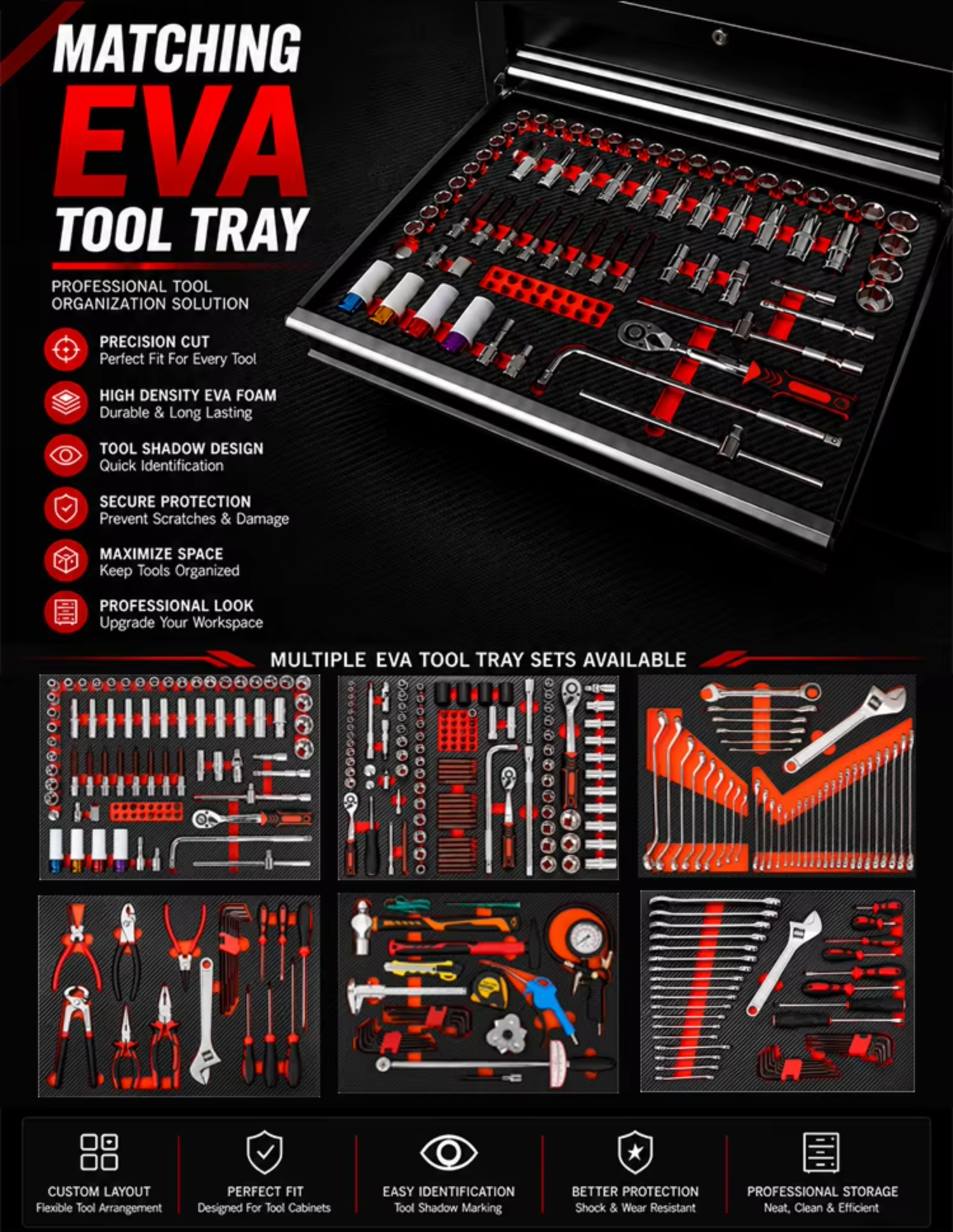Custom Matching EVA Tool Tray Organizer