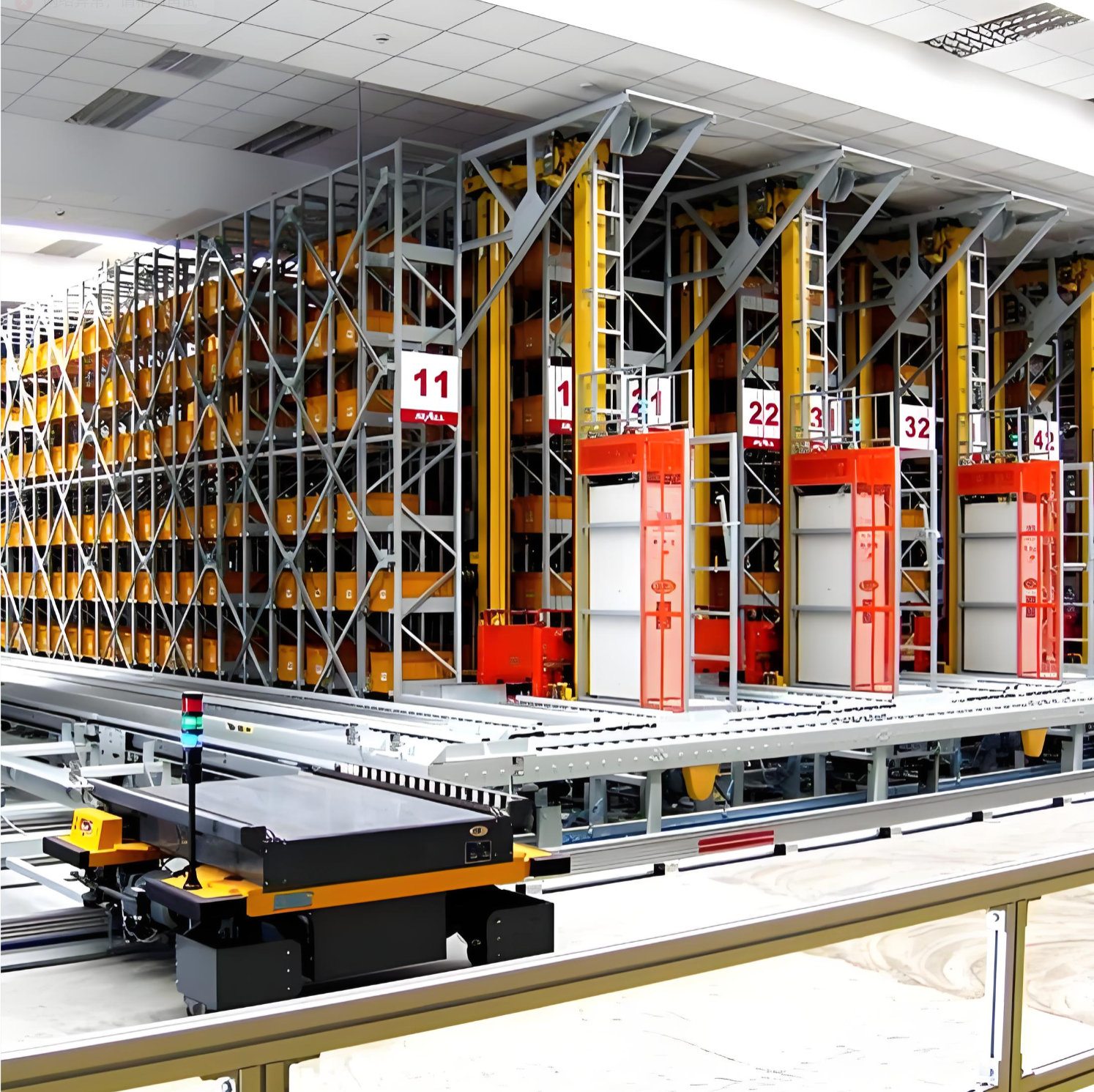 Double-Deep AS/RS Racking PLC-Controlled Motorized System Engine High Efficiency Adjustable Speed Maximizing Warehouse Storage