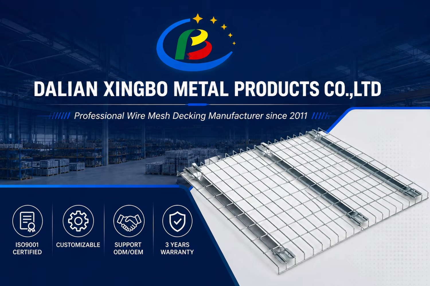 Factory Direct Galvanized Heavy Duty Wire Grating Decking Pallet Rack Wire Deck High Quality Warehouse Storage Mesh Decking