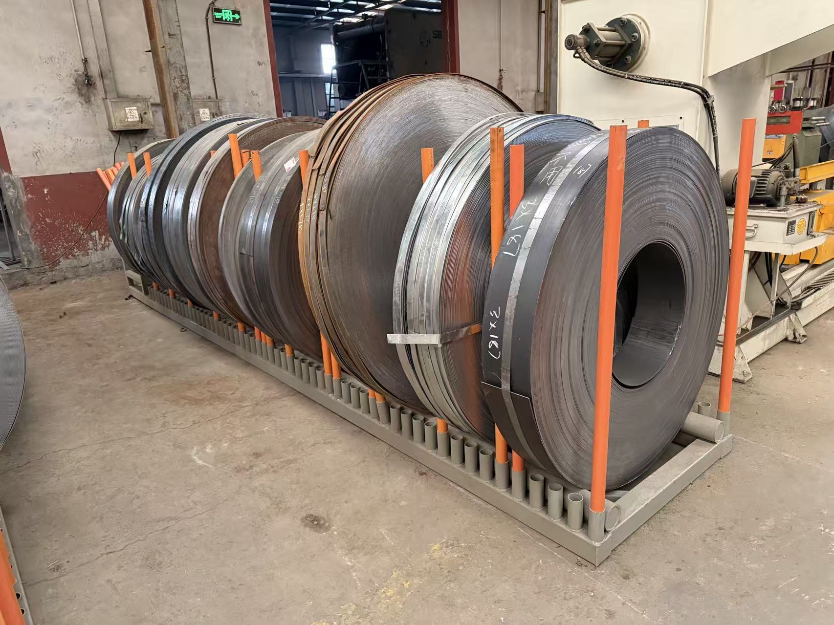 Heavy Duty Steel Coil Storage Rack, Industrial Cradle Rack for Coil Material Handling