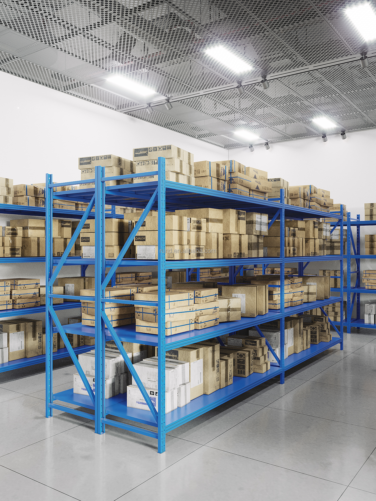 Factory Price Wire Shelving Display Rack Units 500kg Capacity Adjustable Durable Steel Material For Warehouse Storage