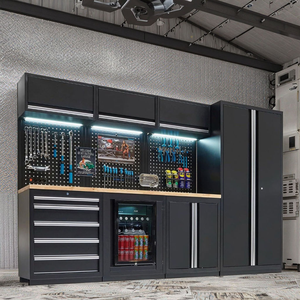 JZD OBM Black Combination Large Steel Workshop Removable Workbench