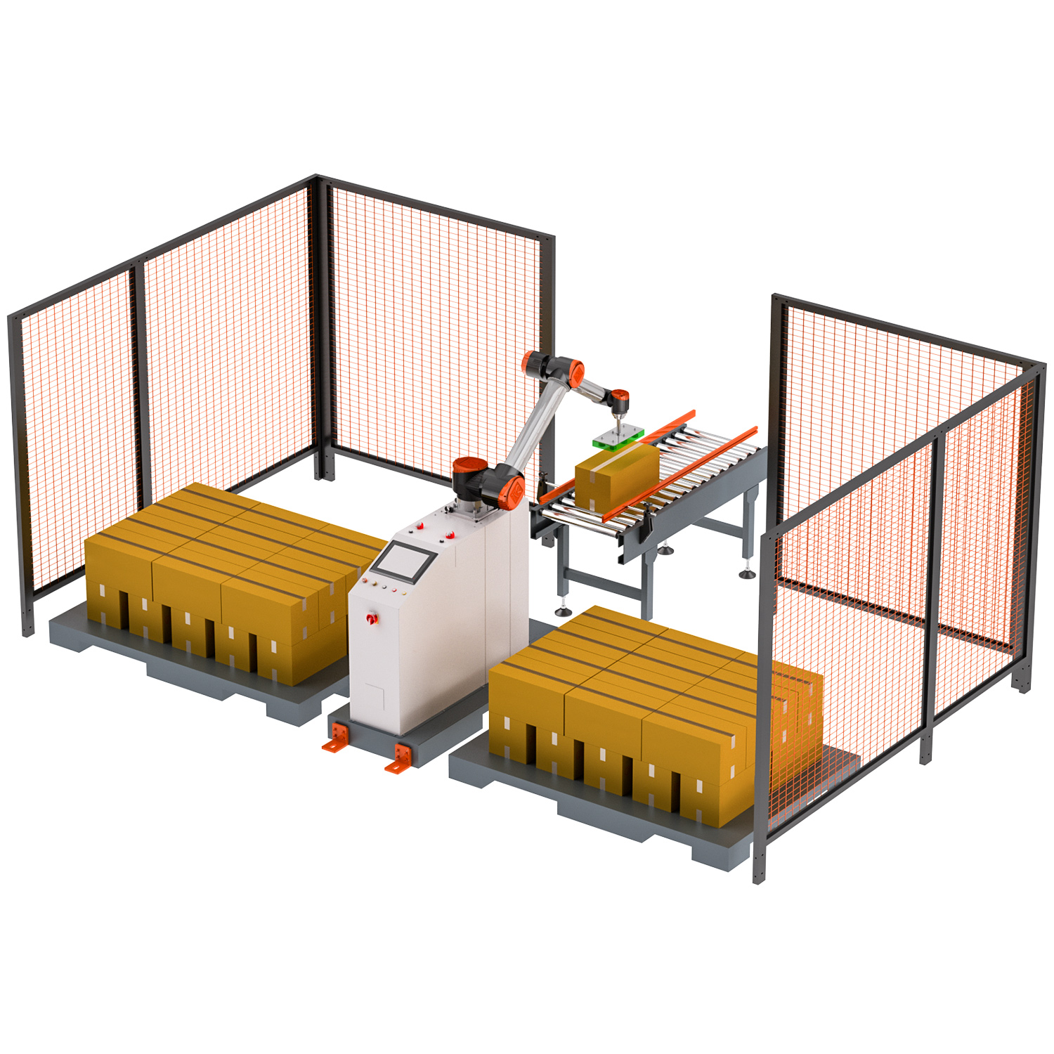 Heavy-Duty Cobot Palletizer For 20kg Carton Stacking