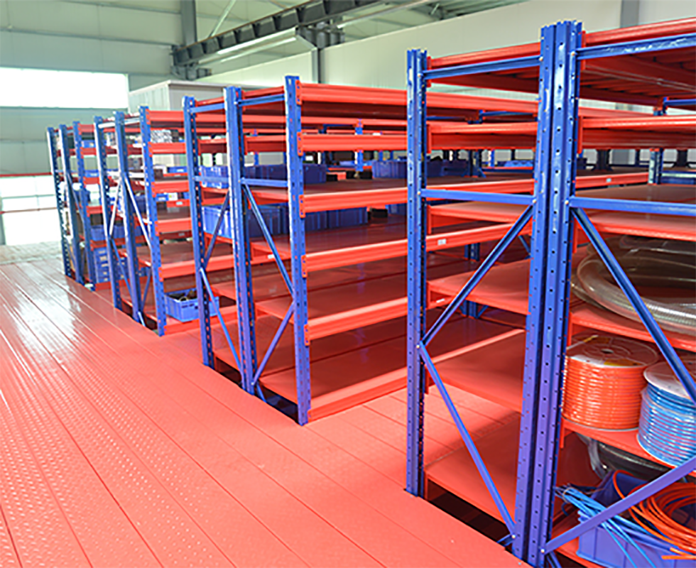 Wholesale Heavy Beam Style Drive-Through Iron Metal Mezzanine Racks ESD Protection Powder Coated Finish for Warehouse Storage