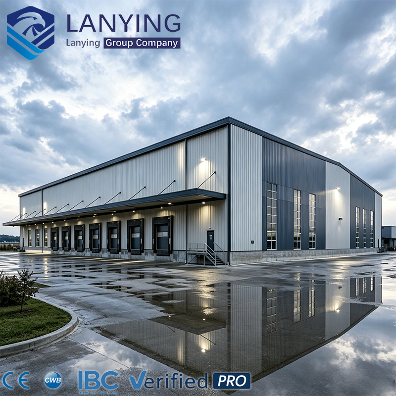 1000 Square Meter Prefabricated Ready Made Steel Structure Warehouse Building For Food Factory