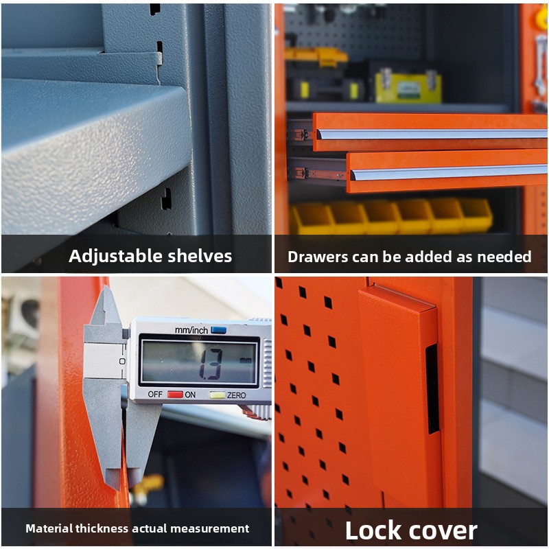 Heavy-duty Thickened Multi-functional Mesh-front Steel Tool Storage Cabinet for Auto Repair Shops Factory Workshop Locker Model