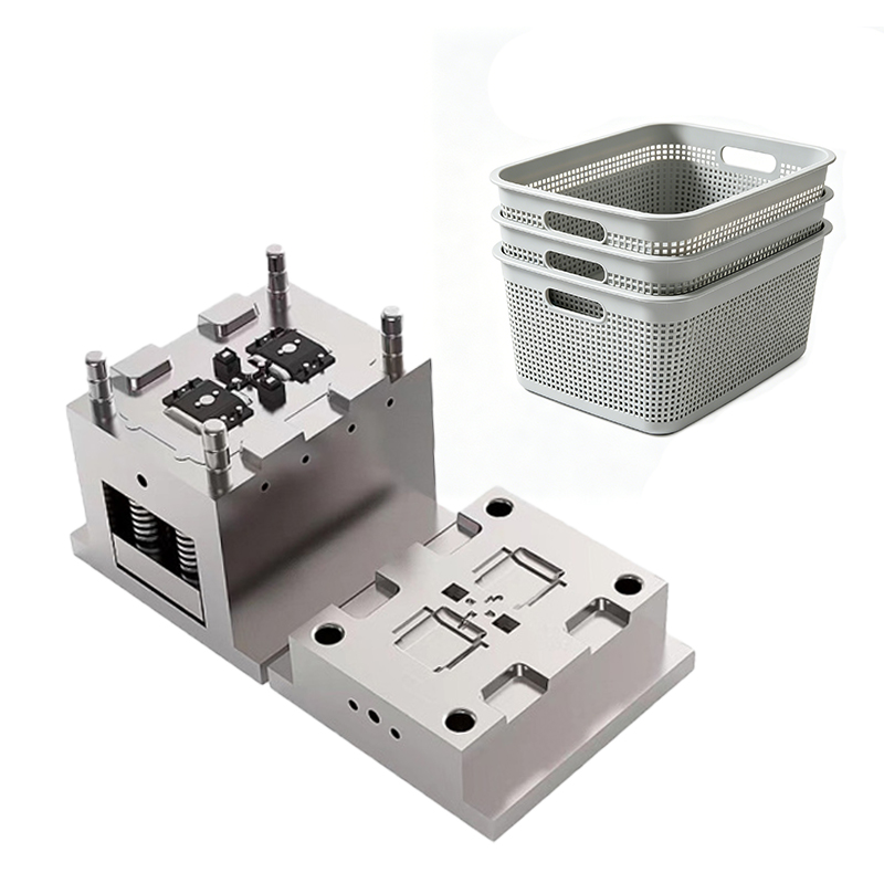Custom High Precision Perforated Stackable Closet Storage Bins PP Injection Mold Household Organizer OEM Service Rongyu RY-CP-5