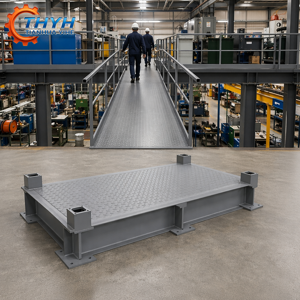 Modular Welded Steel Mezzanine Structure, Shot Blasted Primer Painted, Q235 Q345 Bolt Connection, Prefab Assembly
