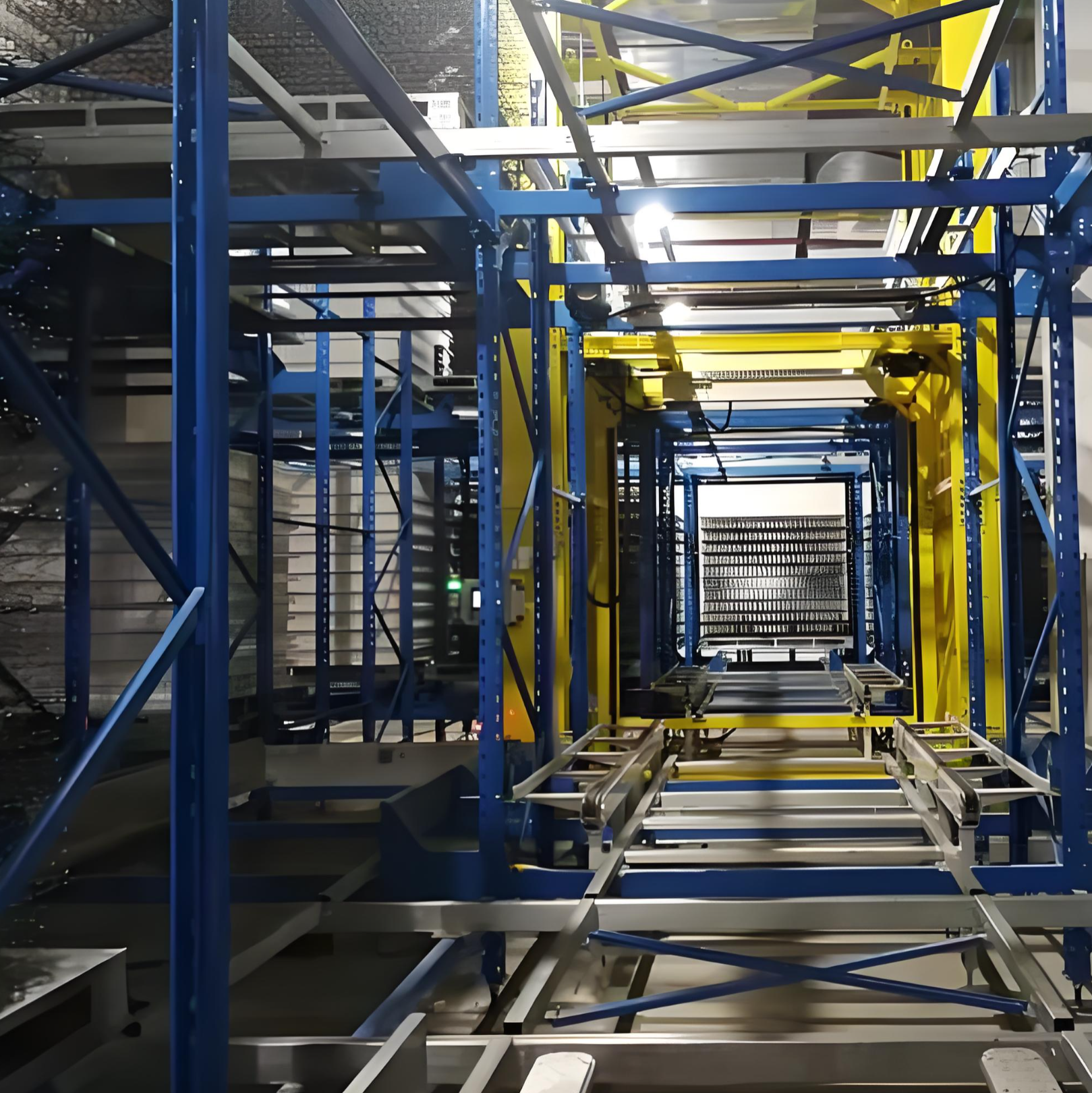 Double-Deep AS/RS Racking PLC-Controlled Motorized System Engine High Efficiency Adjustable Speed Maximizing Warehouse Storage