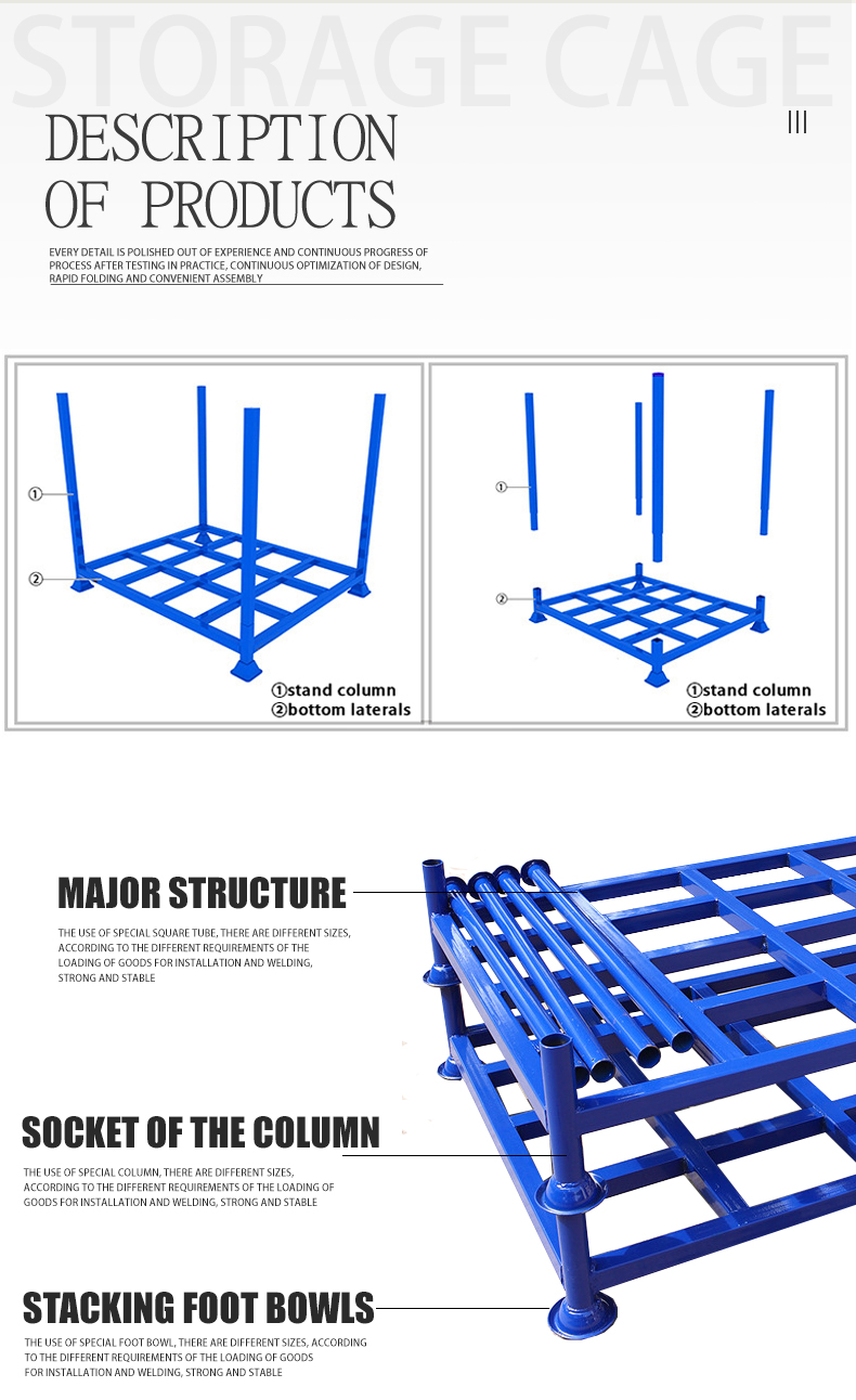 Steel Container Stacking Rack Structure