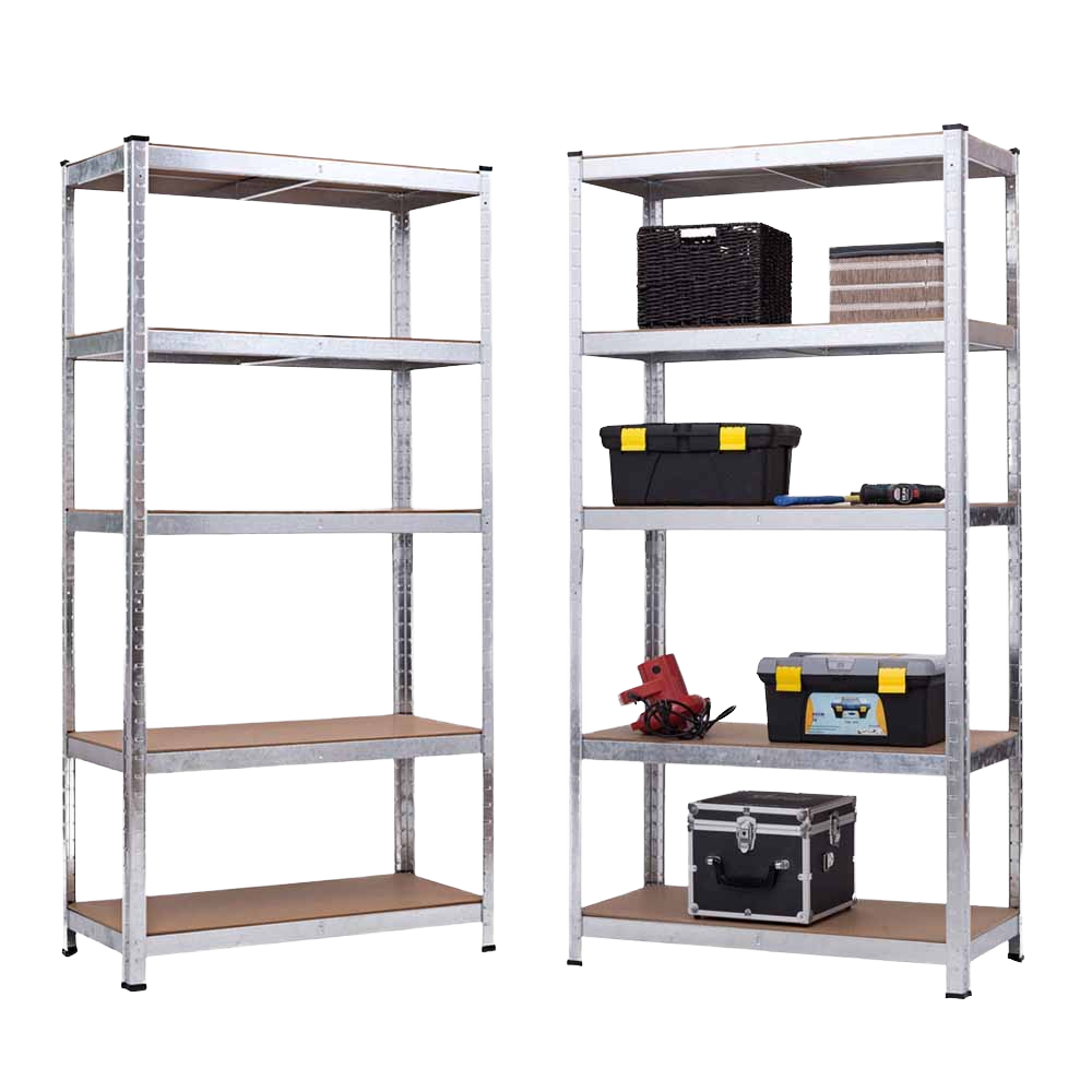 Electronic Commercial 5 Layer Steel Storage Shelving Racks Heavy Duty Warehouse Shelves Boltless Rivet Rack Easy Assemble