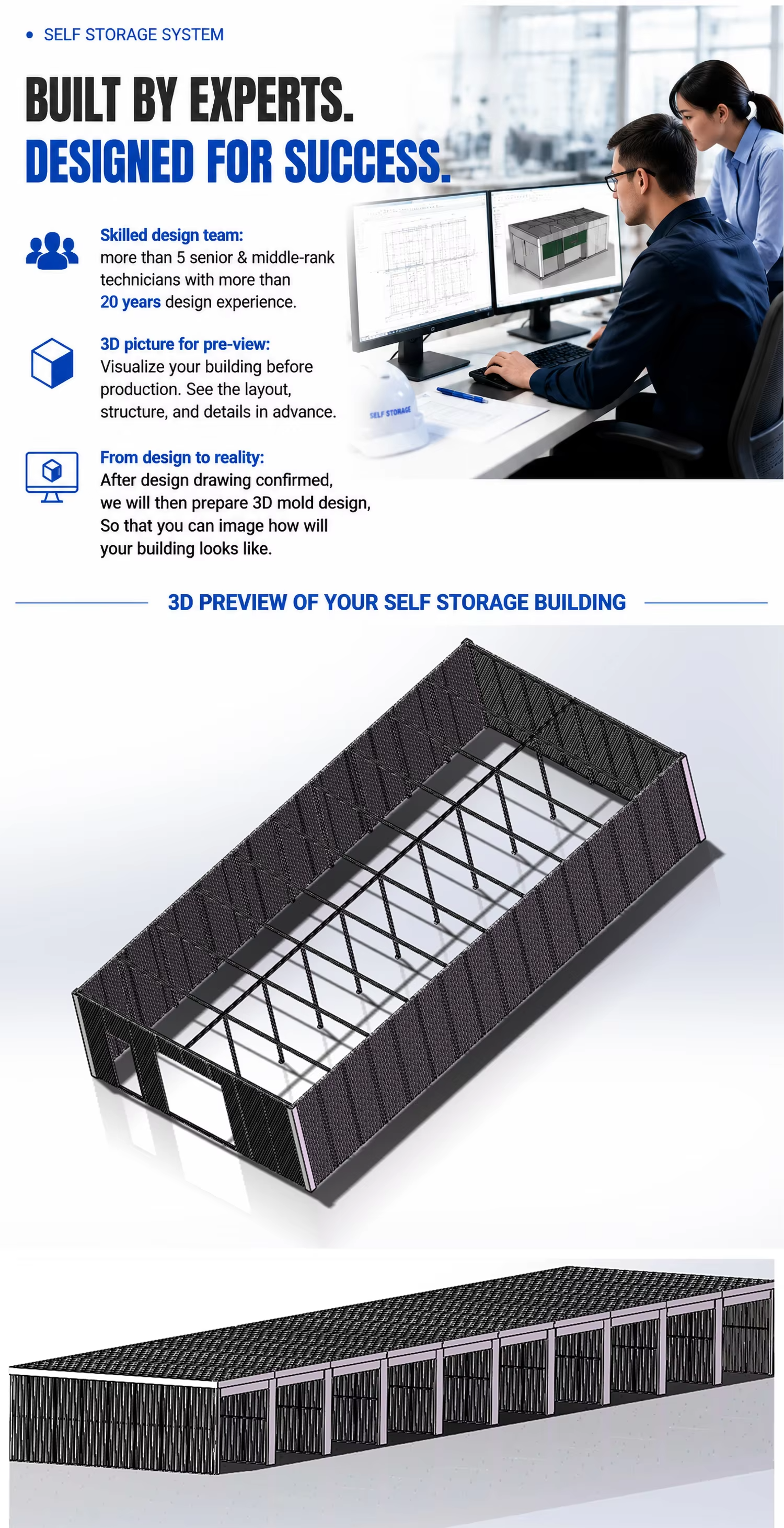 Indoor Self Storage Unit System Fast Install Modular Roll up Door Steel Partition Custom Size OEM ODM