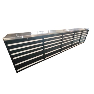 Industrial Steel Cabinet 30 Drawers Stainless Steel Top Modular Stackable Storage Garage Shelves Tool Trolley Low MOQ Customized