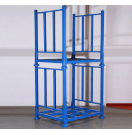 Mracking Custom Heavy-Duty Powder Coating Steel Foldable Metal Warehouse Stacking Rack Stackable Foldable Steel Pallets Storage
