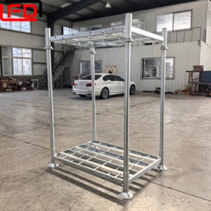 Hot Dip Galvanized Stackable Post Pallet Metal Stillages