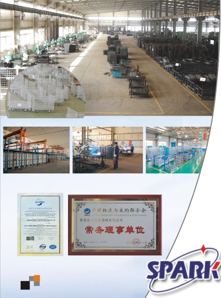 3-Side Foldable Mobile Steel Storage Cage Logistics Turnover Vehicle Cargo Pallet Rack Supermarket Shelf Warehouse Storage