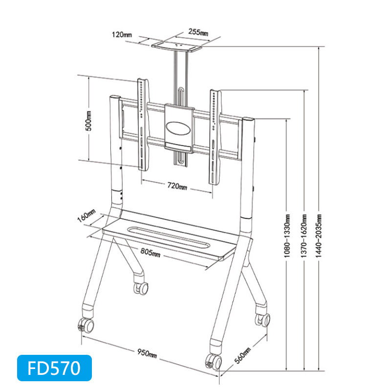 TV Stand Carts Detail 1